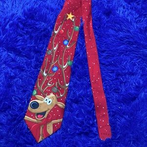 Yule Tie Greetings by Hallmark Red Christmas Reindeer Light Tie